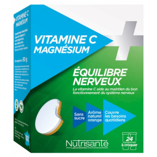 Nutrisanté Vitamine C + Magnésium - 24 comprimés