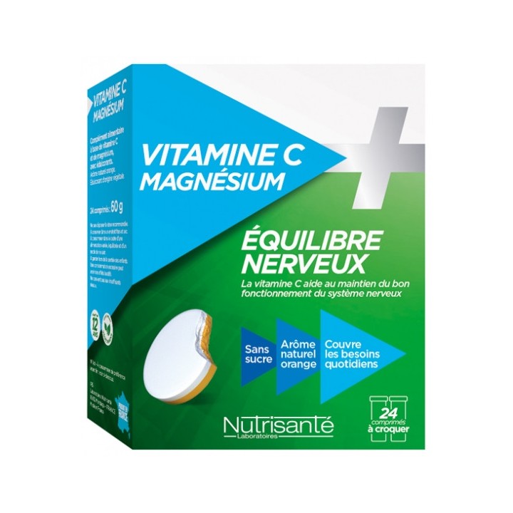 Nutrisanté Vitamine C + Magnésium - 24 comprimés
