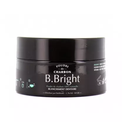 Diet World B Bright Poudre de charbon blanchiment dentaire - 50g