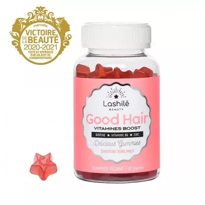 Lashilé Beauty Good Hair vitamines boost cheveux sublimes - 60 gommes