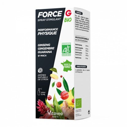 Nutrisanté Force G Stimulant performances physiques Bio spray - 75ml