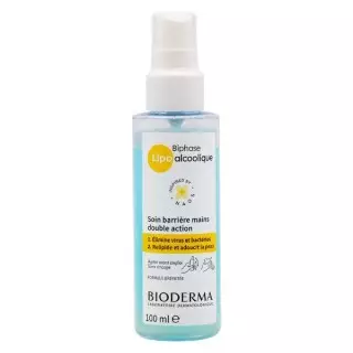 Bioderma Biphase Lipo Alcoolique Soin barrière mains - 100ml