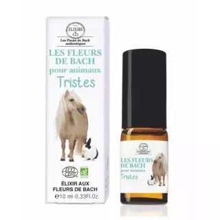 Elixirs & Co Les Fleurs de Bach pour animaux tristes Bio - 10ml