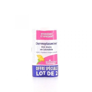 Boiron Dermoplasmine Stick à lèvres au Calendula Bio - Lot de 2 x 4g