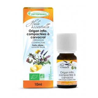 Phytofrance Huile essentielle Origan inflo. compactées a carvacrol Bio - 10ml