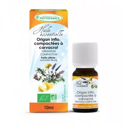Phytofrance Huile essentielle Origan inflo. compactées a carvacrol Bio - 10ml