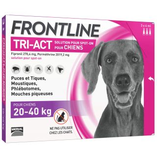 Frontline TRI-ACT Chiens 20-40 kg 3 pipettes