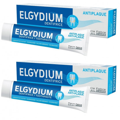 Elgydium Dentifrice Anti-plaque - Lot de 2 x 75ml