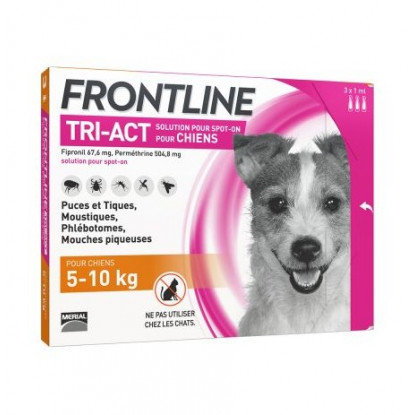 Frontline TRI-ACT Chiens 5-10 kg 3 pipettes