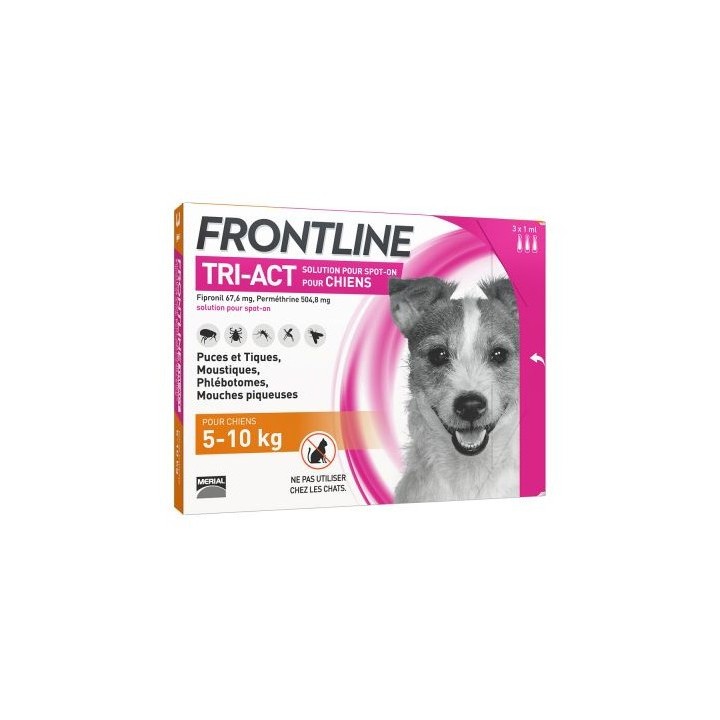 Frontline TRI-ACT Chiens 5-10 kg 3 pipettes