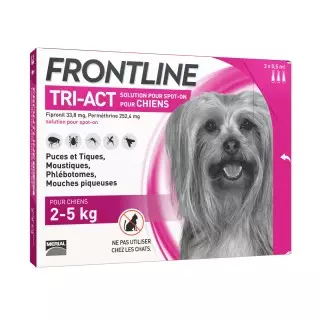 Frontline TRI-ACT Chiens 2-5 kg 3 pipettes
