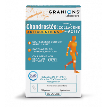 Granions Chondrostéo+ Collagène Activ - 30 gélules