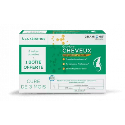 Granions Cheveux - Lot de 3 boîtes de 90 gélules