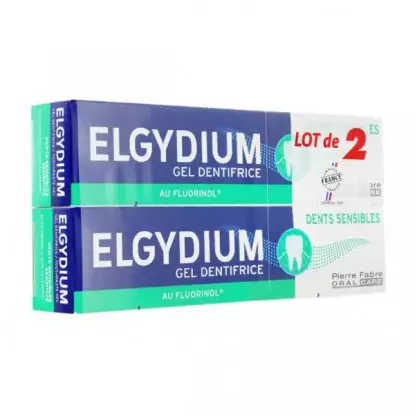 Elgydium Dentifrice dents sensibles - Lot de 2 x 75ml
