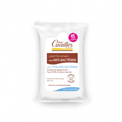 Rogé Cavaillès Lingettes intimes anti-bactérienne - X 15 lingettes