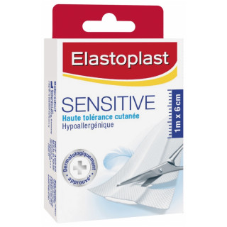 Elastoplast Pansements Sensitive peaux sensibles - 10 bandes de 1 m x 6 cm
