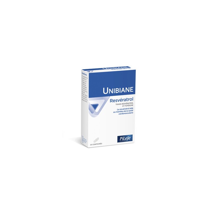 Pileje Unibiane Resvératrol - 30 comprimés