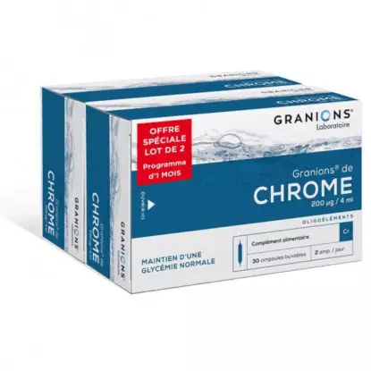Granions Chrome Lot 2 x 30 ampoules