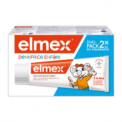 Elmex Dentifrice enfant de 2 à 6 ans - 2 x 50ml