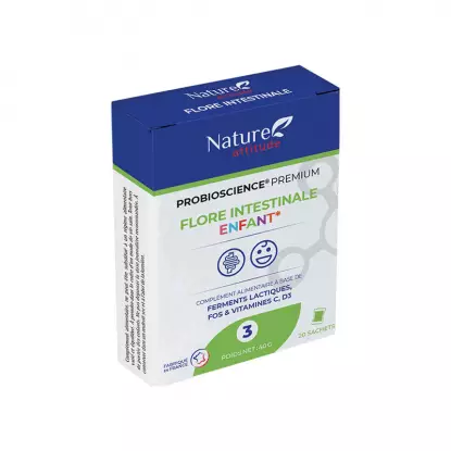 Nature Attitude Probioscience 3 flore intestinale enfant - 20 sachets