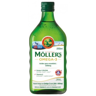 Möller's Omega-3 Huile de foie de morue sans arôme - 250ml