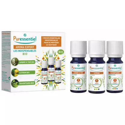 Puressentiel Aroma Expert Coffret Les Indispensables - 3 huiles essentielles Bio