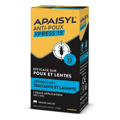 Apaisyl Anti-poux Xpress 15' lotion 2en1 - 100ml