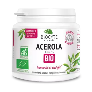 Biocyte Acérola 1100mg Bio - 20 comprimés à croquer