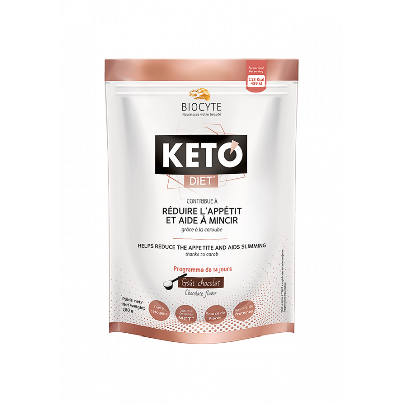 Complément Minceur Biocyte Keto Slim Max 280 G - Goût Framboise - Pour Perte De Poids