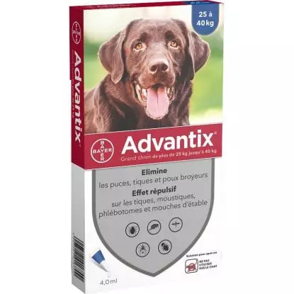 Advantix Chien +25kg, 4 pipettes