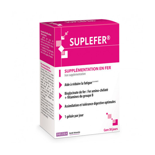 Suplefer Ineldea - Supplémentation en fer - 90 gélules