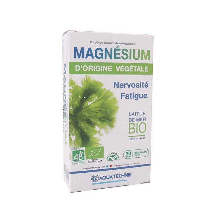 Biotechnie Magnésium d'origine végétale laitue de mer Bio - 30 gélules