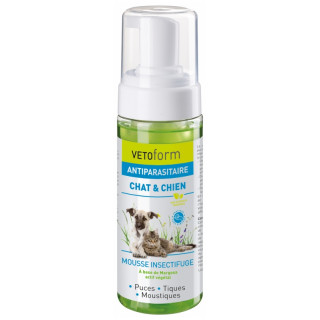 Vetoform Antiparasitaire Mousse insectifuge chat et chien - 150ml