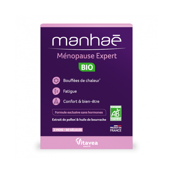 Nutrisanté Manhaé Ménopause expert Bio - 60 gélules