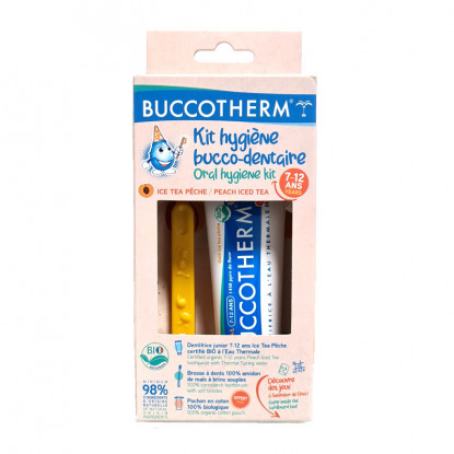 Buccotherm Kit hygiène bucco-dentaire junior 7-12 ans Ice Tea Pêche