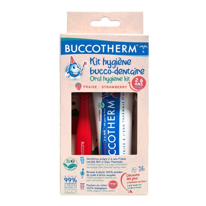 Buccotherm Kit hygiène bucco-dentaire enfant 2-6 ans Fraise