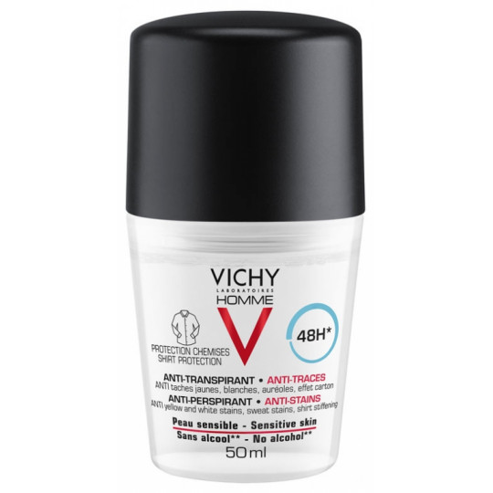Vichy Homme Déodorant bille traitement anti-traces 48h - 50ml