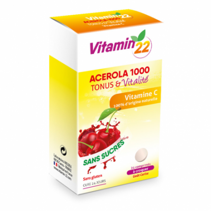 Ineldea Vitamin'22 Acérola 1000 - 24 comprimés à croquer