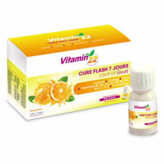 Ineldea Vitamin'22 Cure flash 7 jours "Coup de fouet" - 7 flacons unidoses