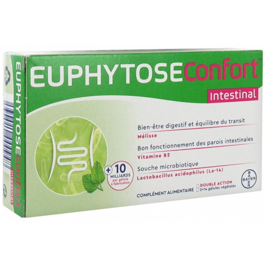 Bayer Euphytose Confort intestinal - 28 gélules végétales