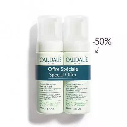 Caudalie Mousse nettoyante fleur de vigne - 2 x 150ml
