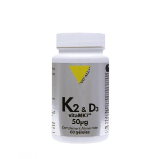 Vitall+ Vitamine K2-D3 - 60 gélules