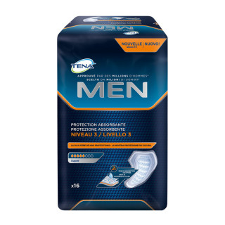 Tena Men Protections hygiéniques niveau 3 - Taille 46-56 - 16 pièces