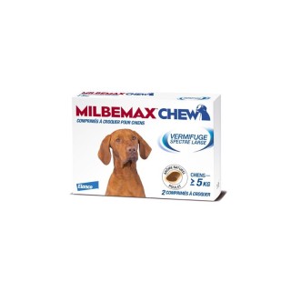 Milbemax Chew Chiens de 5 kg et plus - 2 comprimés