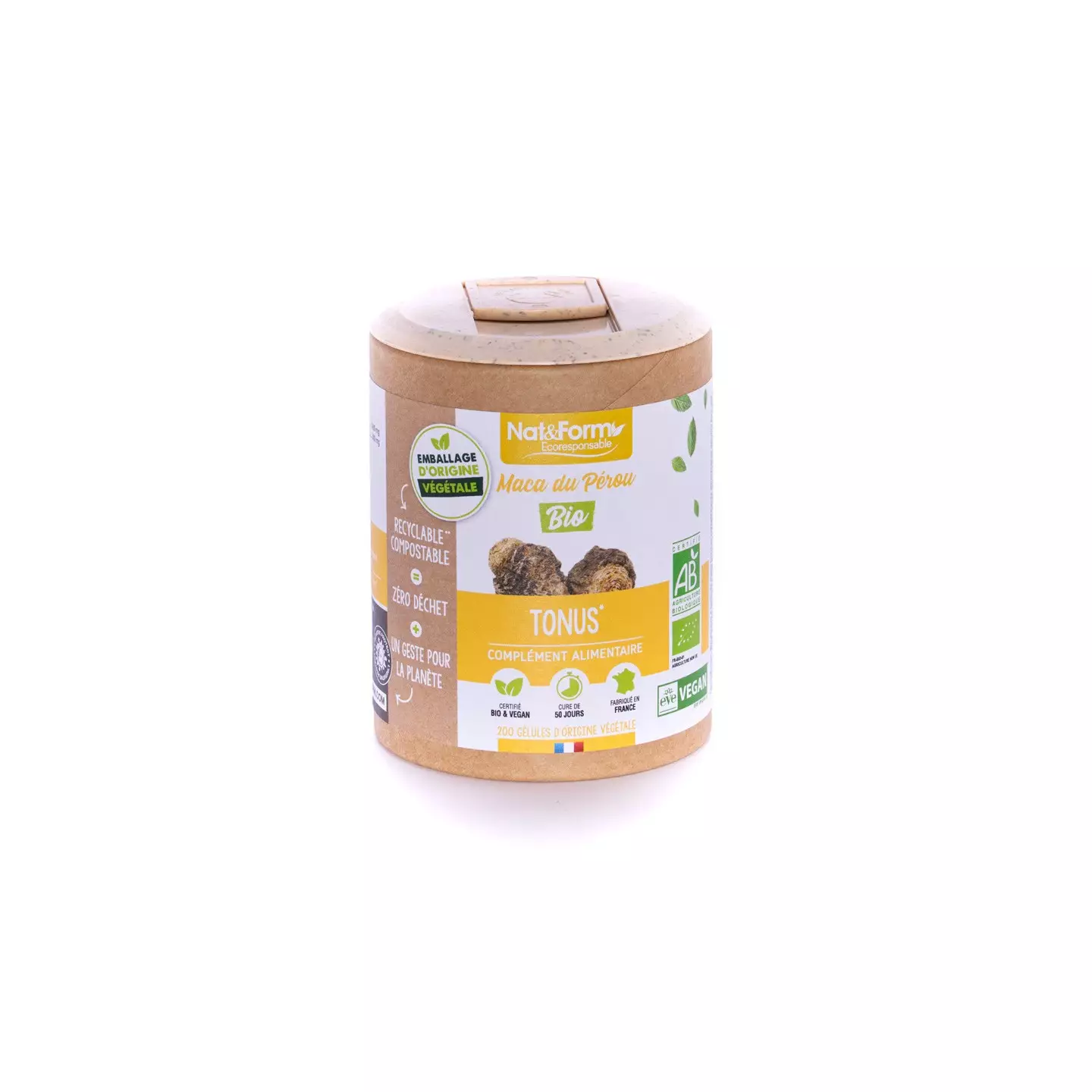 Maca Du Pérou Bio ORFITO – 120 Gélules – Libido, Vitalité, Performance – 11/2027