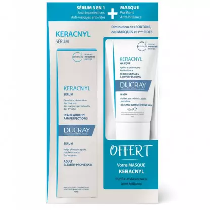 Ducray Coffret Keracnyl Sérum anti-imperfections + Masque 40ml Offert
