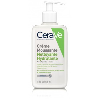 Cerave Crème moussante nettoyante hydratante visage - 236ml