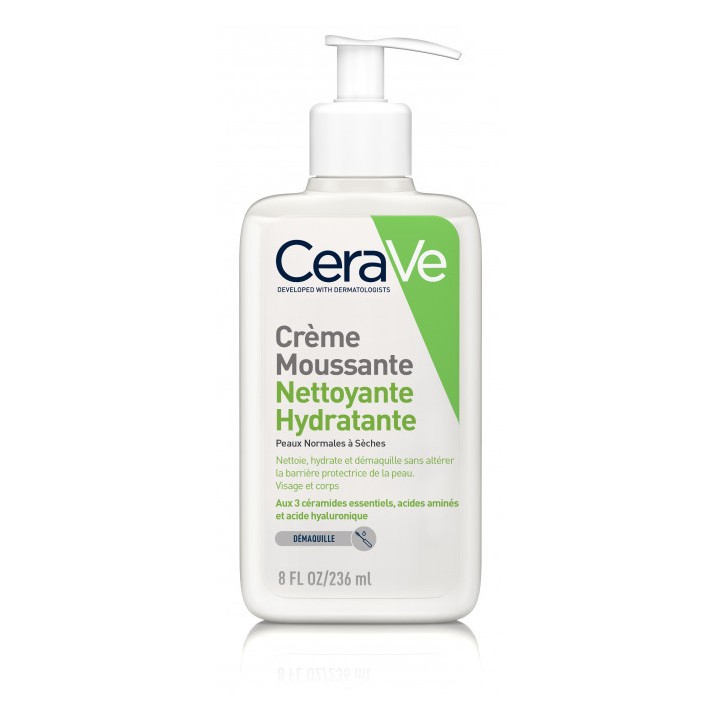Cerave Crème moussante nettoyante hydratante visage - 236ml