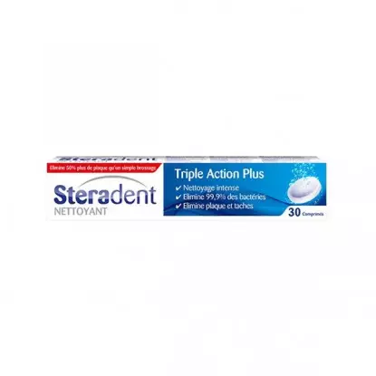 Steradent Triple action plus - 30 comprimés