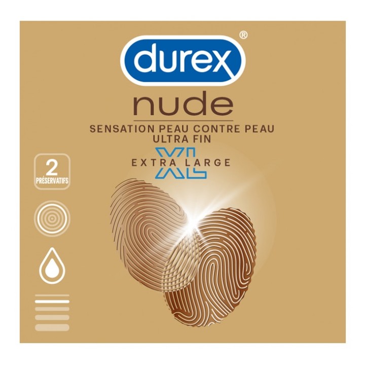Durex Nude extra large XL - 2 préservatifs